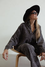 Sawyer Shirt Dress - Embroidered Denim