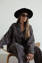 Sawyer Shirt Dress - Embroidered Denim