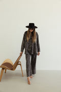 Baggy Mid Rise Jean - Embroidered Denim