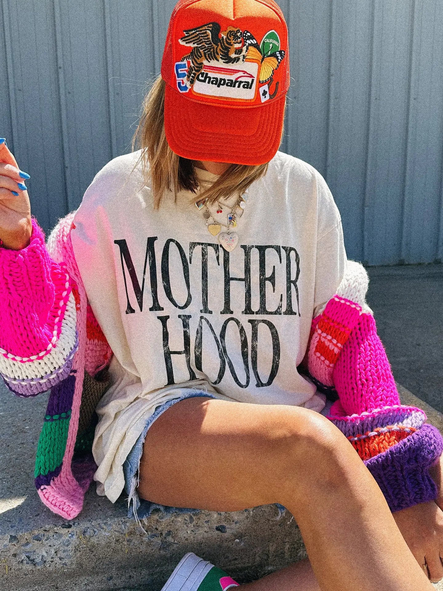 Motherhood Tee - Ivory / Black