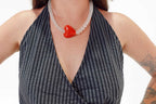 Heart Necklace - Wine