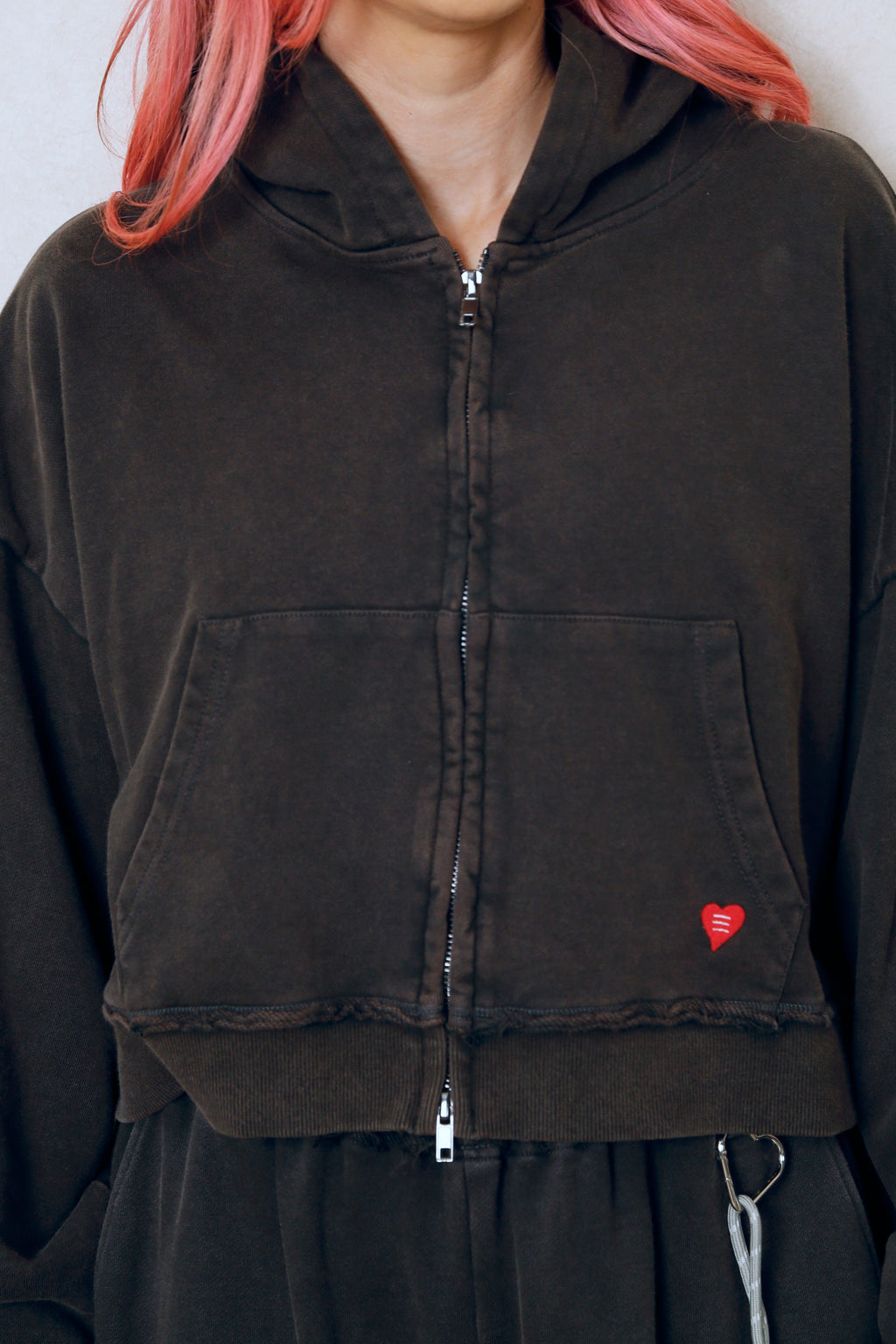THE WILD LINE ZIP HOODIE - Charcoal
