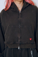 THE WILD LINE ZIP HOODIE - Charcoal