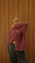 Sienna Knit Cardigan - Grape