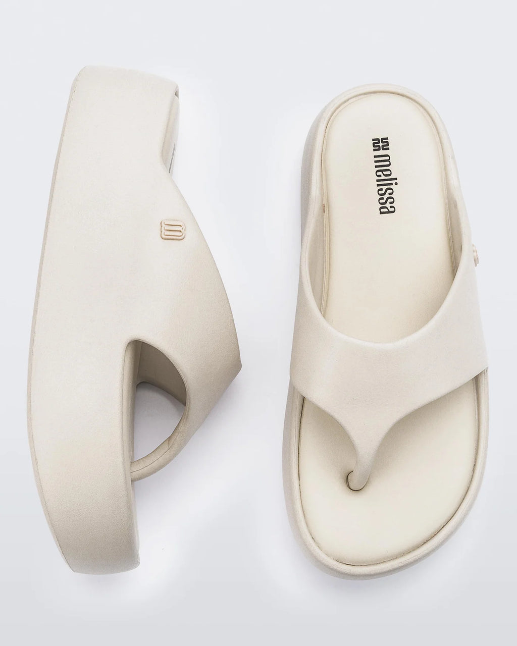 MELISSA FREE PLATFORM THONG - BEIGE