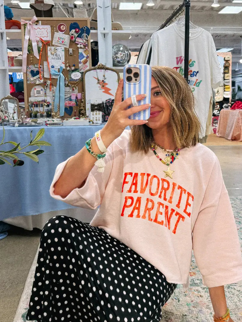 Favorite Parent Sweatshirt - Hanes / Pink / Red