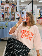 Favorite Parent Sweatshirt - Hanes / Pink / Red