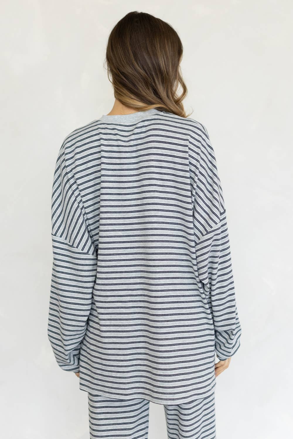 Lorenze Stripe LS - Grey Multi