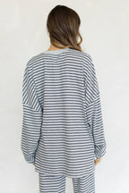 Lorenze Stripe LS - Grey Multi
