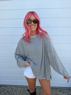 Lorenze Stripe LS - Grey Multi