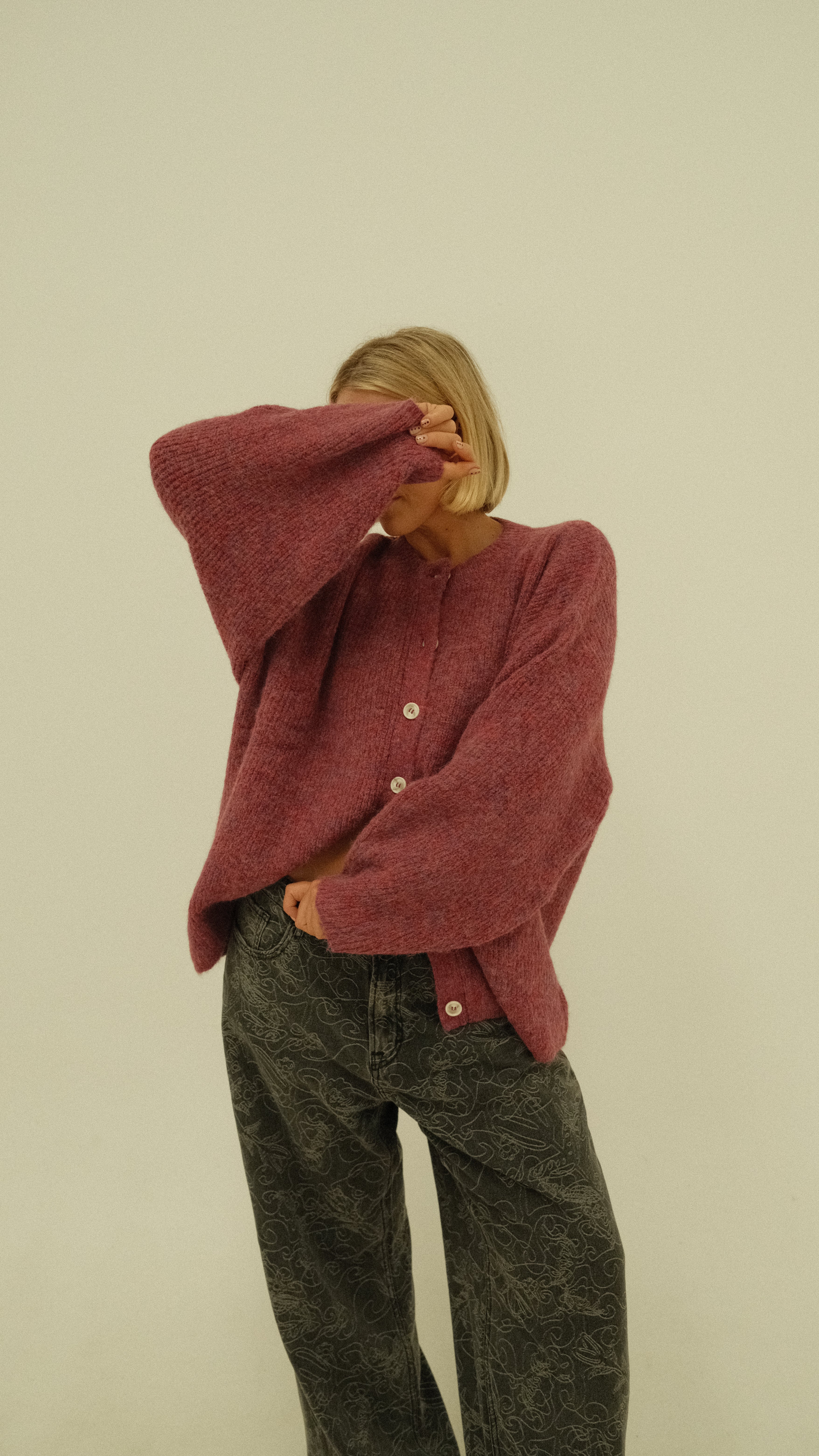 Sienna Knit Cardigan - Grape