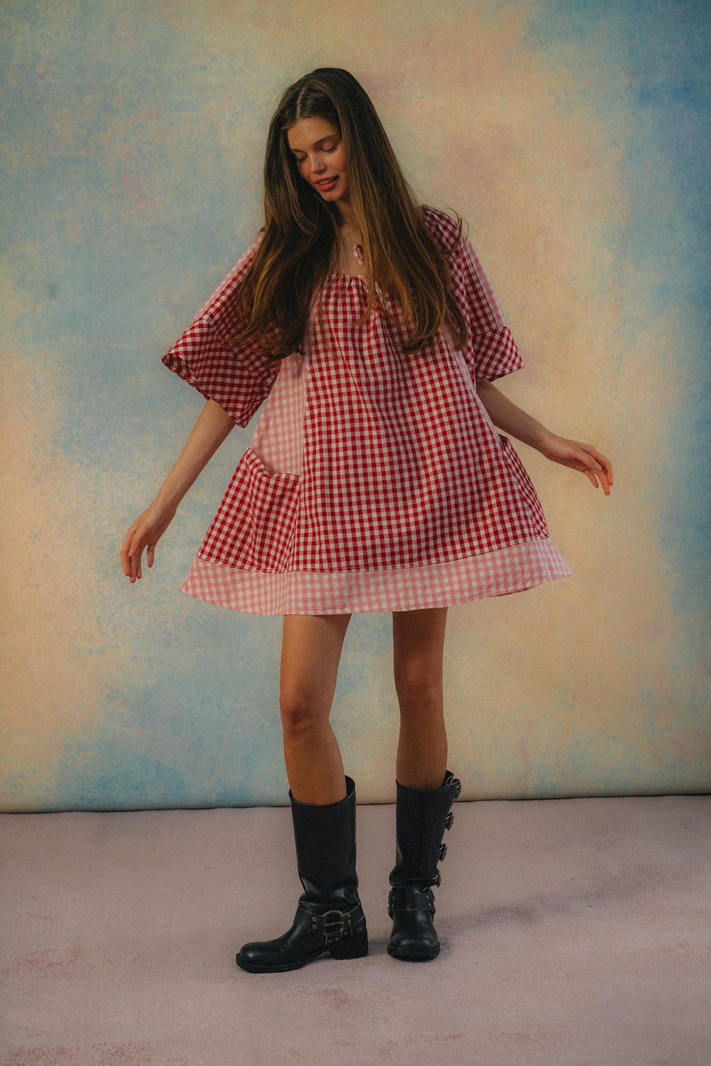 Bloom Check Dress