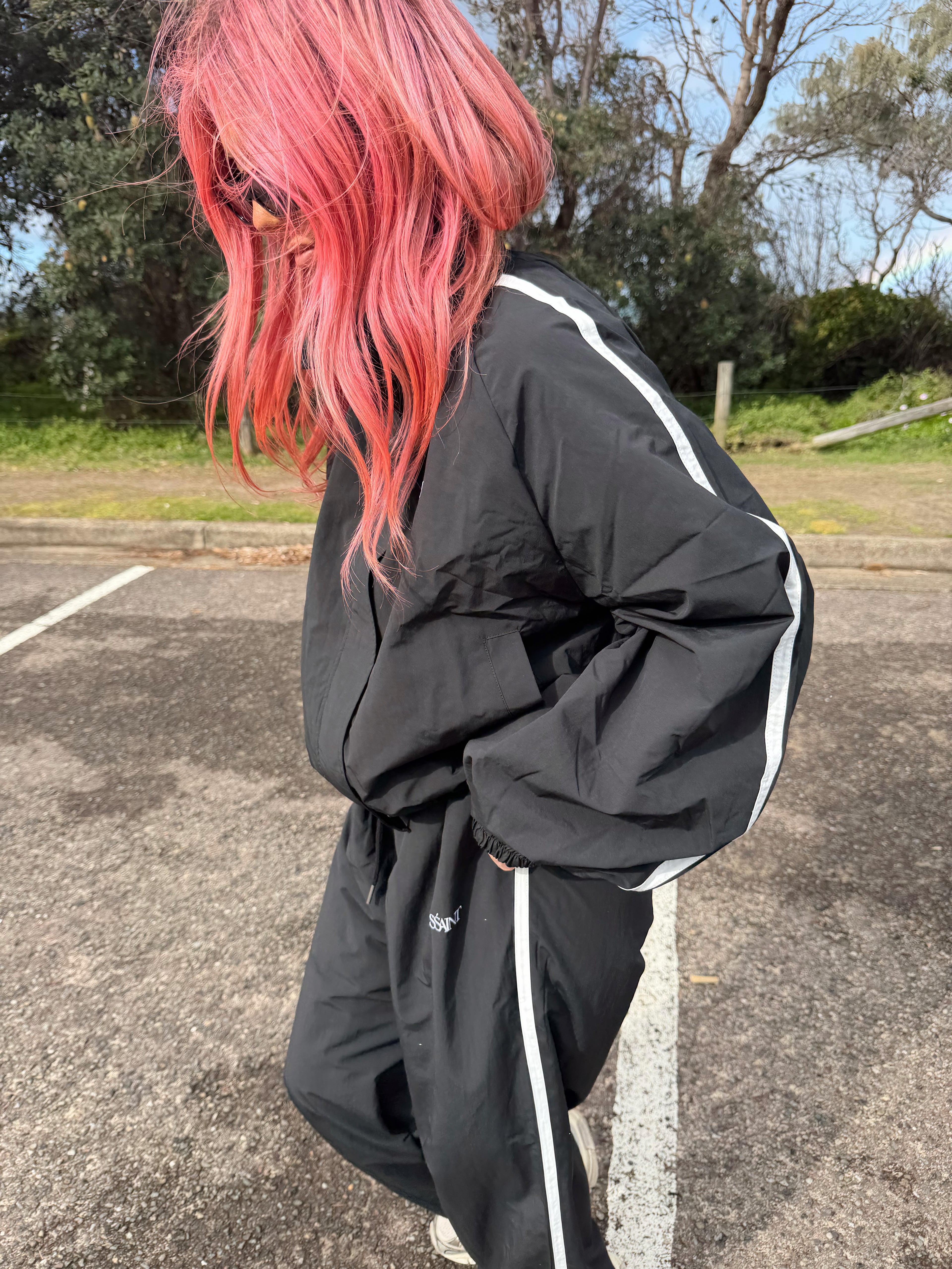 FIGHT NIGHT WINDBREAKER PANT - Black