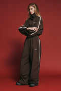 FIGHT NIGHT WINDBREAKER PANT - Brown/Cream