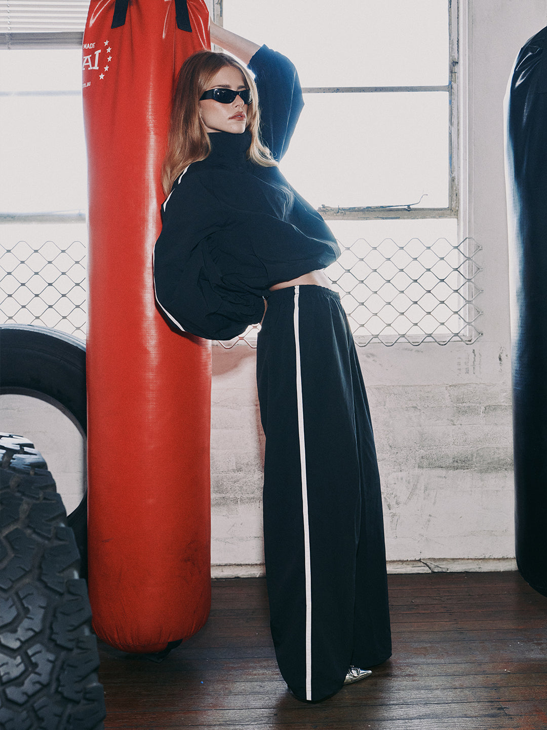 FIGHT NIGHT ZIP WINDBREAKER  - Black