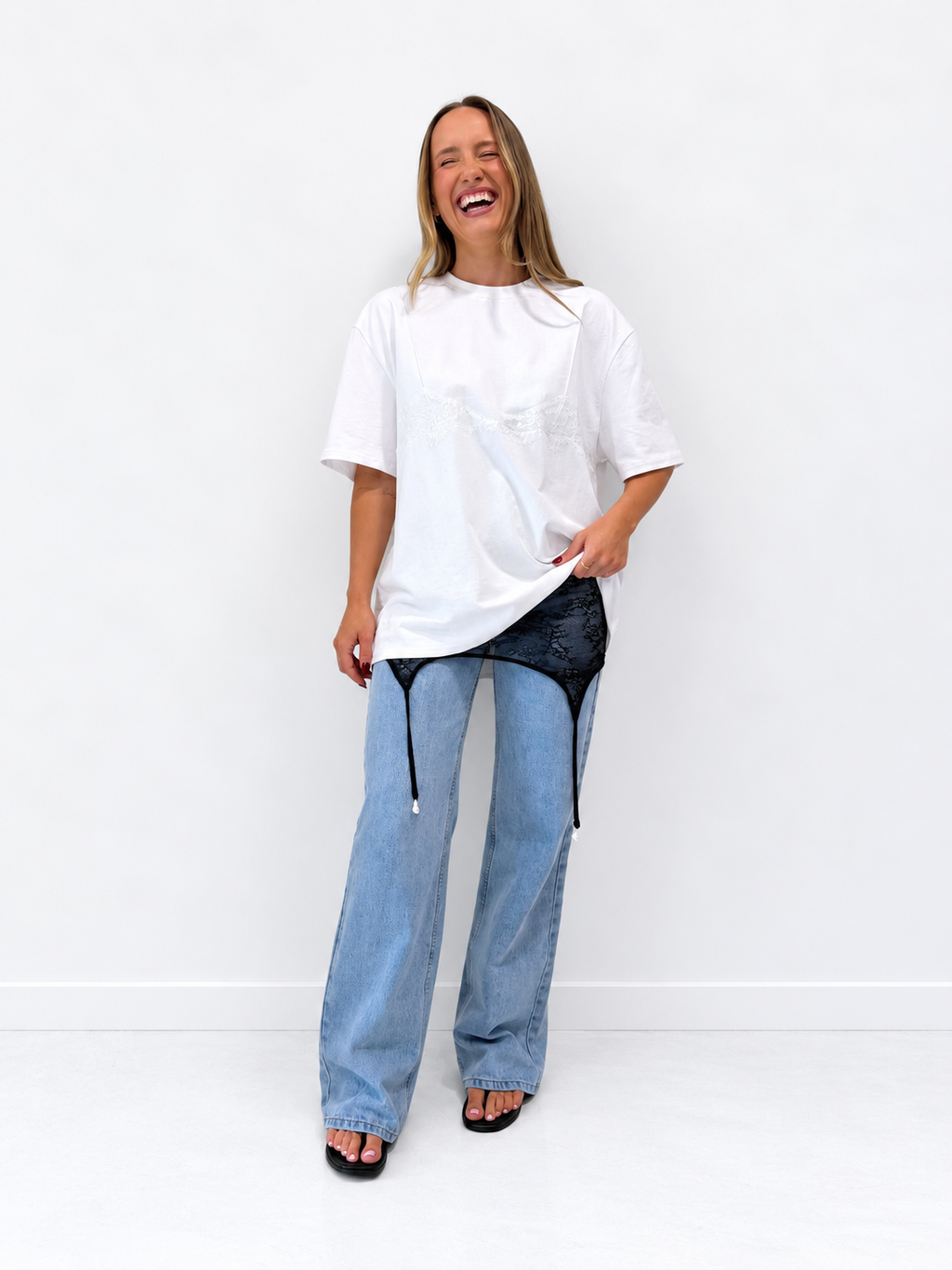 THE LINE INES TEE WHITE BABY LEMONADE