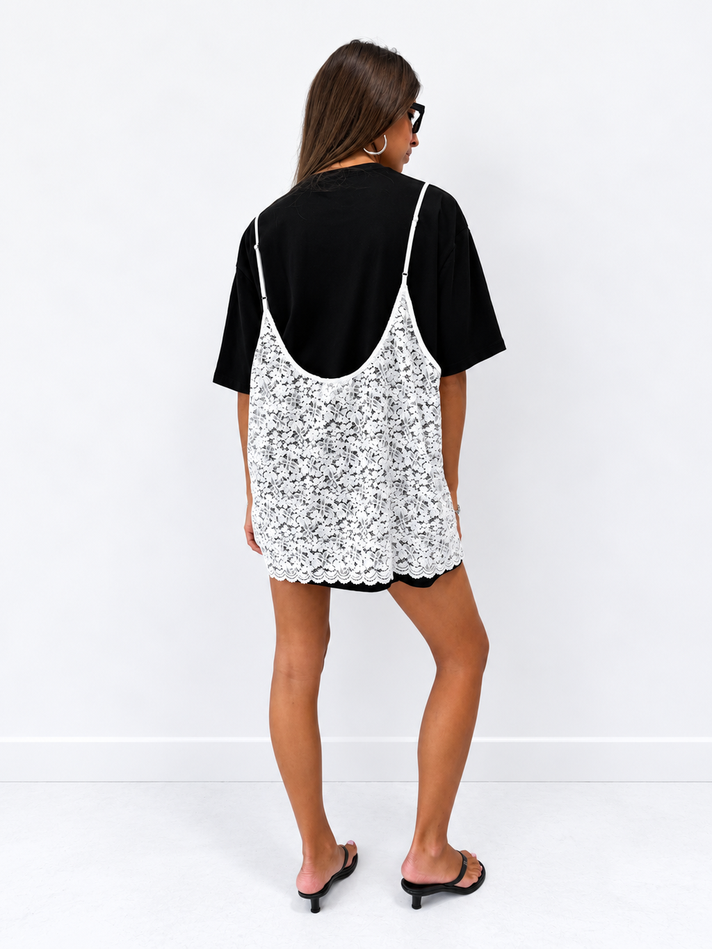 THE LINE ROW DRESS BLACK/WHITE BABY LEMONADE