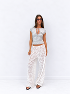 THE LINE ODETTE PANTS WHITE BABY LEMONADE