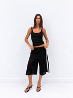 THE LINE ROMY SHORTS BLACK BABY LEMONADE