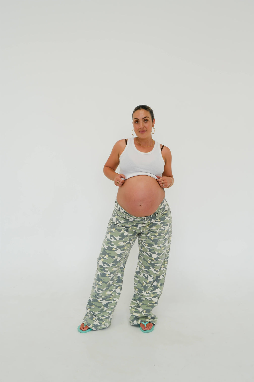 BB Baggy Mid-Rise Jean - Camo Star