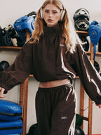 FIGHT NIGHT ZIP WINDBREAKER  - Brown/Cream