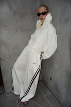 Ssaint Cropped Hoodie - Butter/Navy