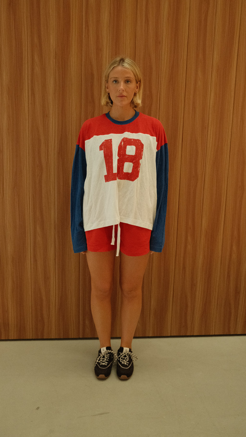 Established L/S Tee - Red/Blue