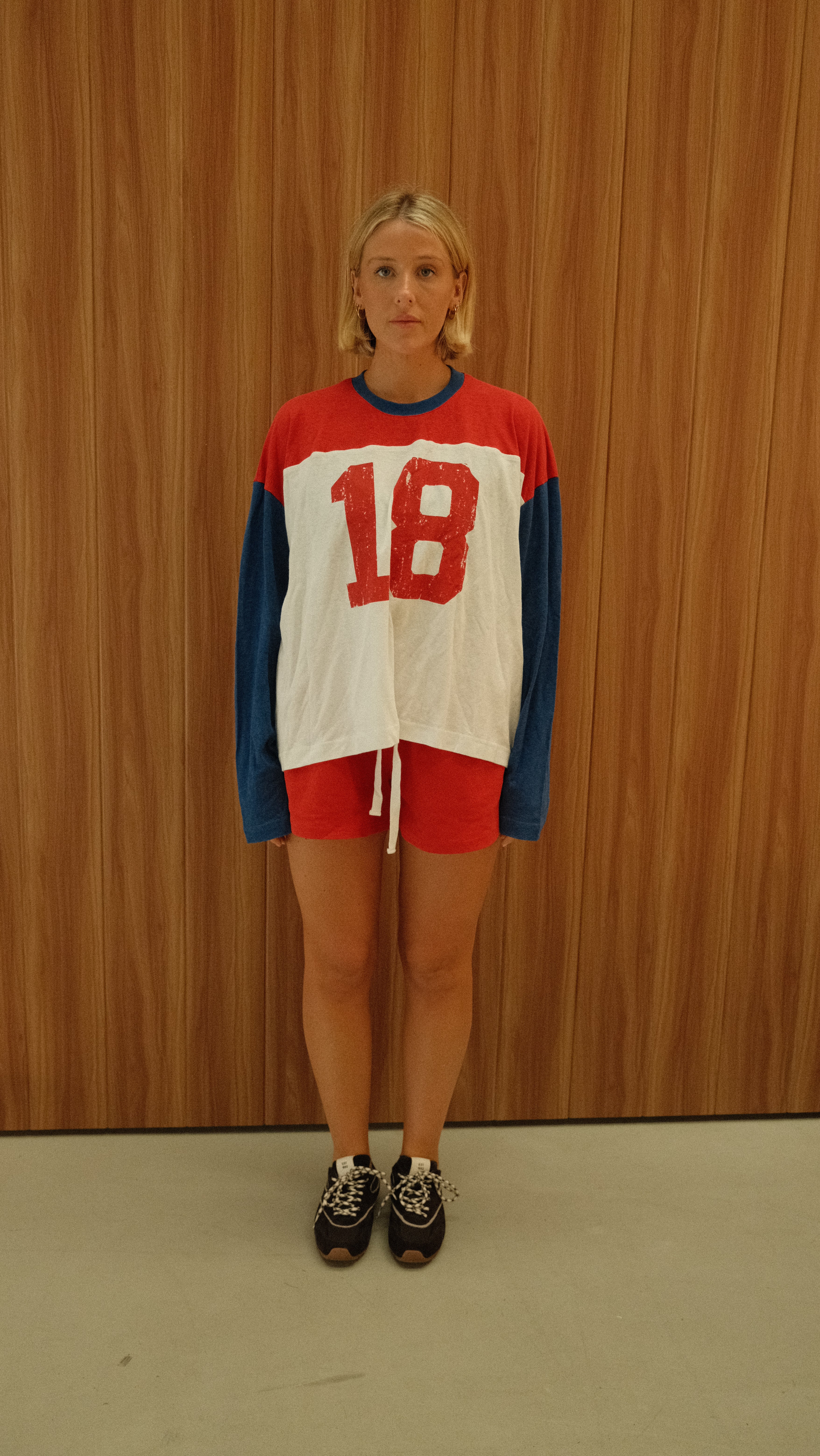 Established L/S Tee - Red/Blue