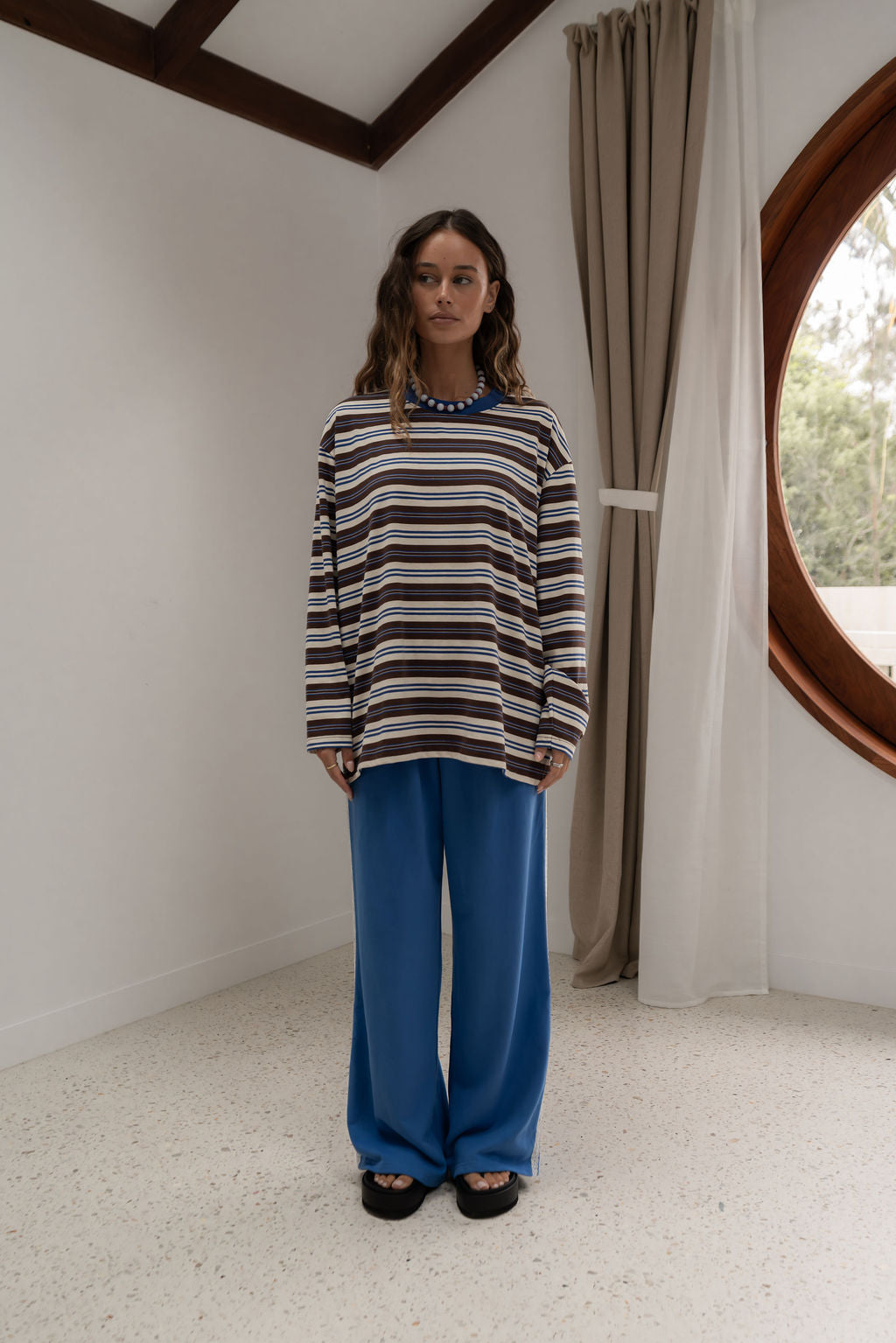 BOBBI LACE PANT - Cobalt