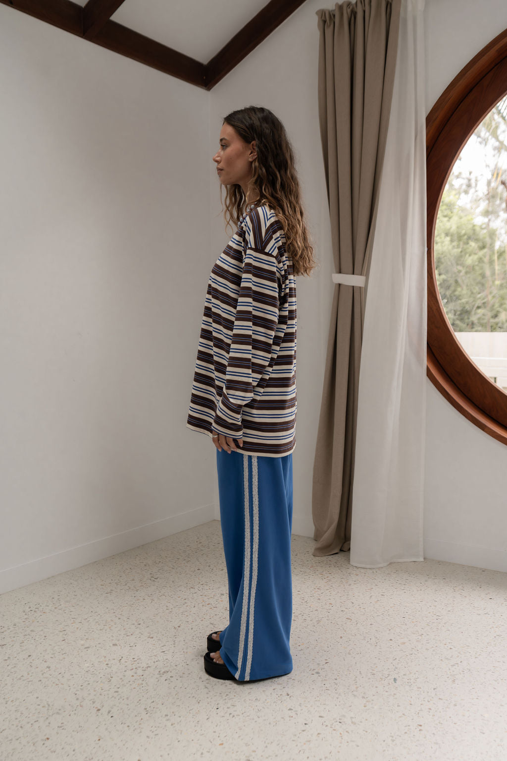 ANDI LONGSLEEVE - Blue/Brown