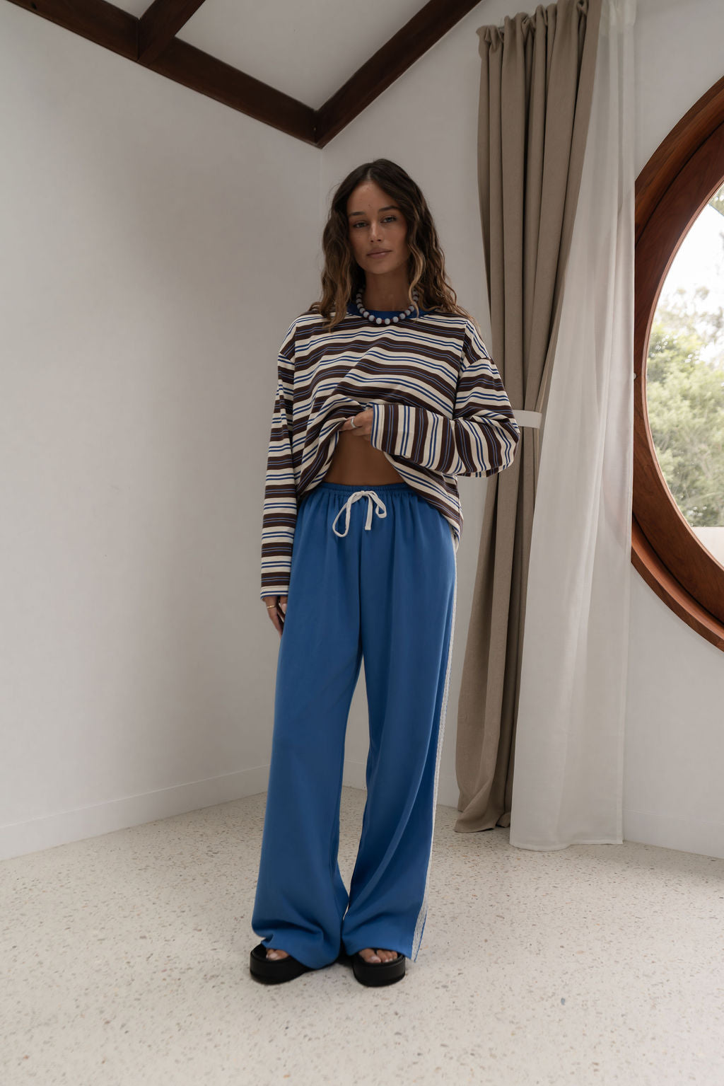 ANDI LONGSLEEVE - Blue/Brown