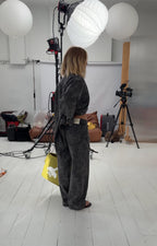 Baggy Mid Rise Jean - Embroidered Denim
