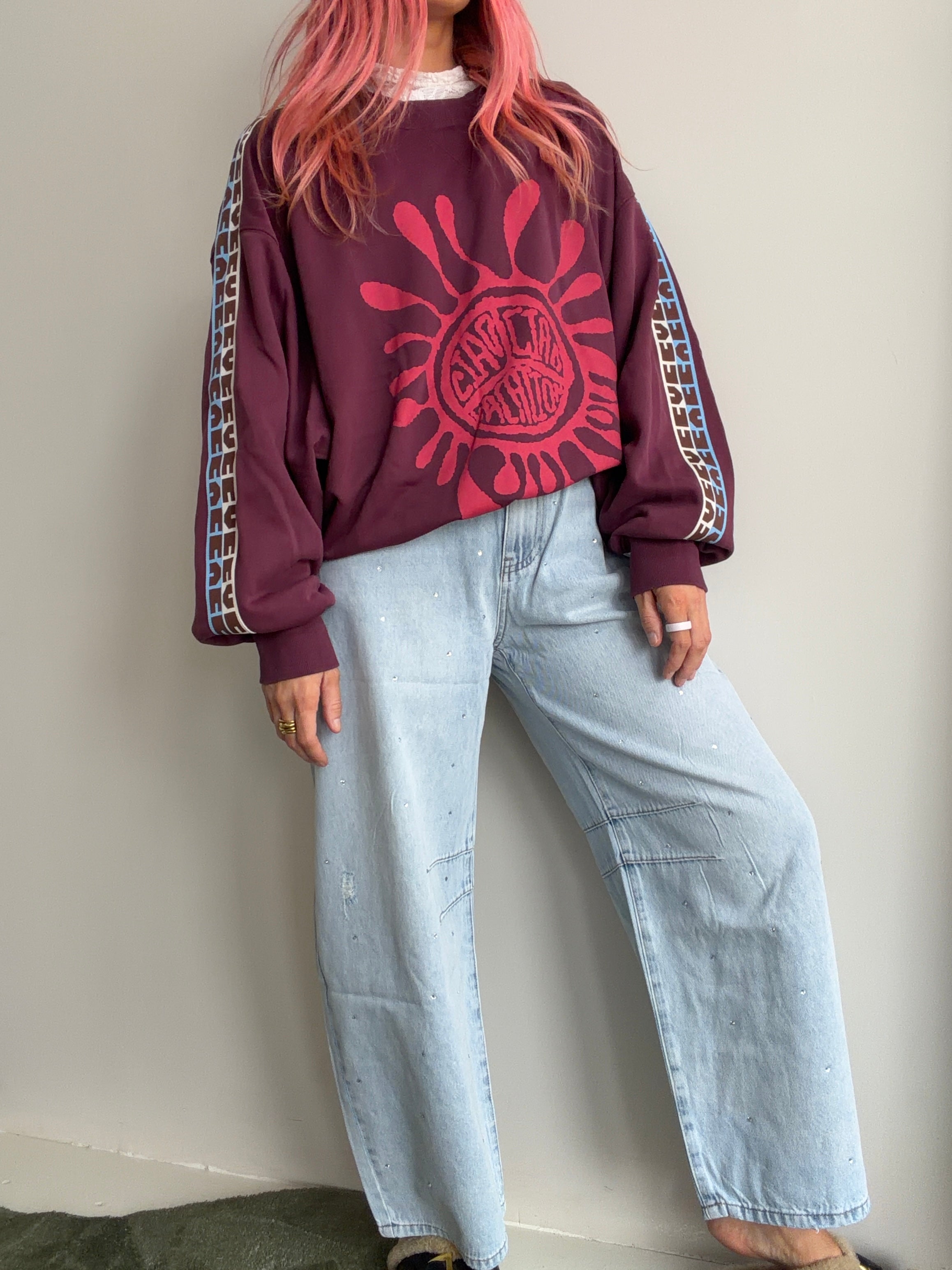 The Diamante Denim Wide Leg Pant