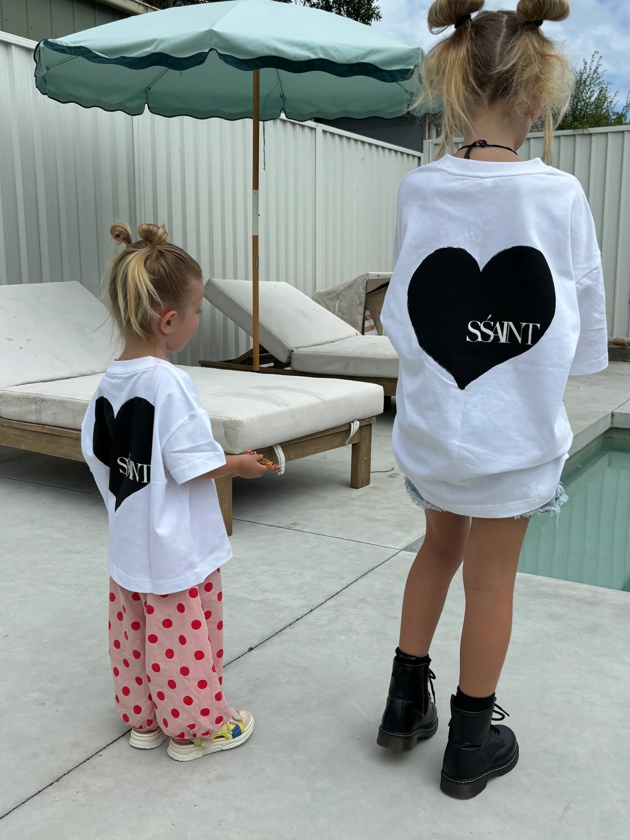 Kids Heart Tee - Black