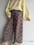 The Dottie Denim Wide Leg Pant - Brown/Beige