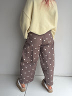 The Dottie Denim Wide Leg Pant - Brown/Beige
