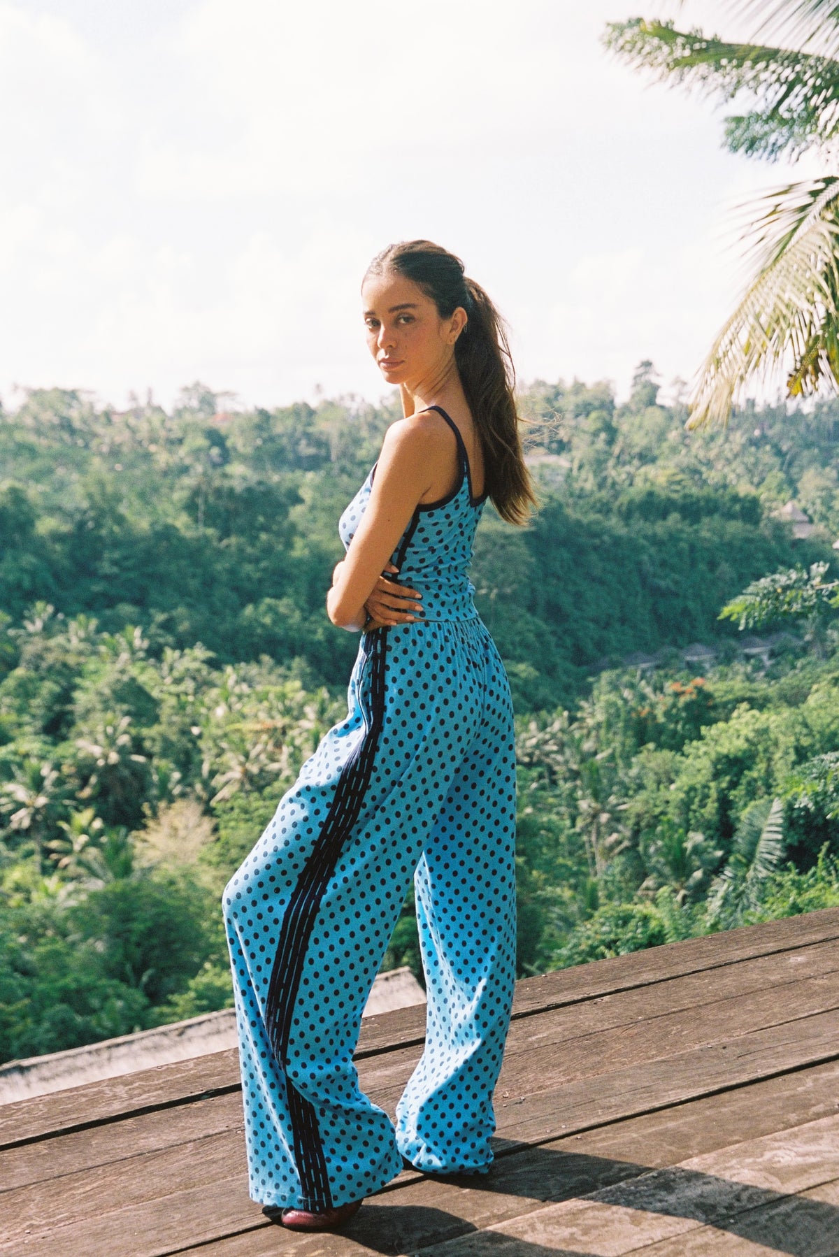 BAILEY SPOT BOBBIE PANT - Blue Spot