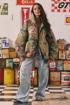 The Be Kind Bomber Jacket - Camo