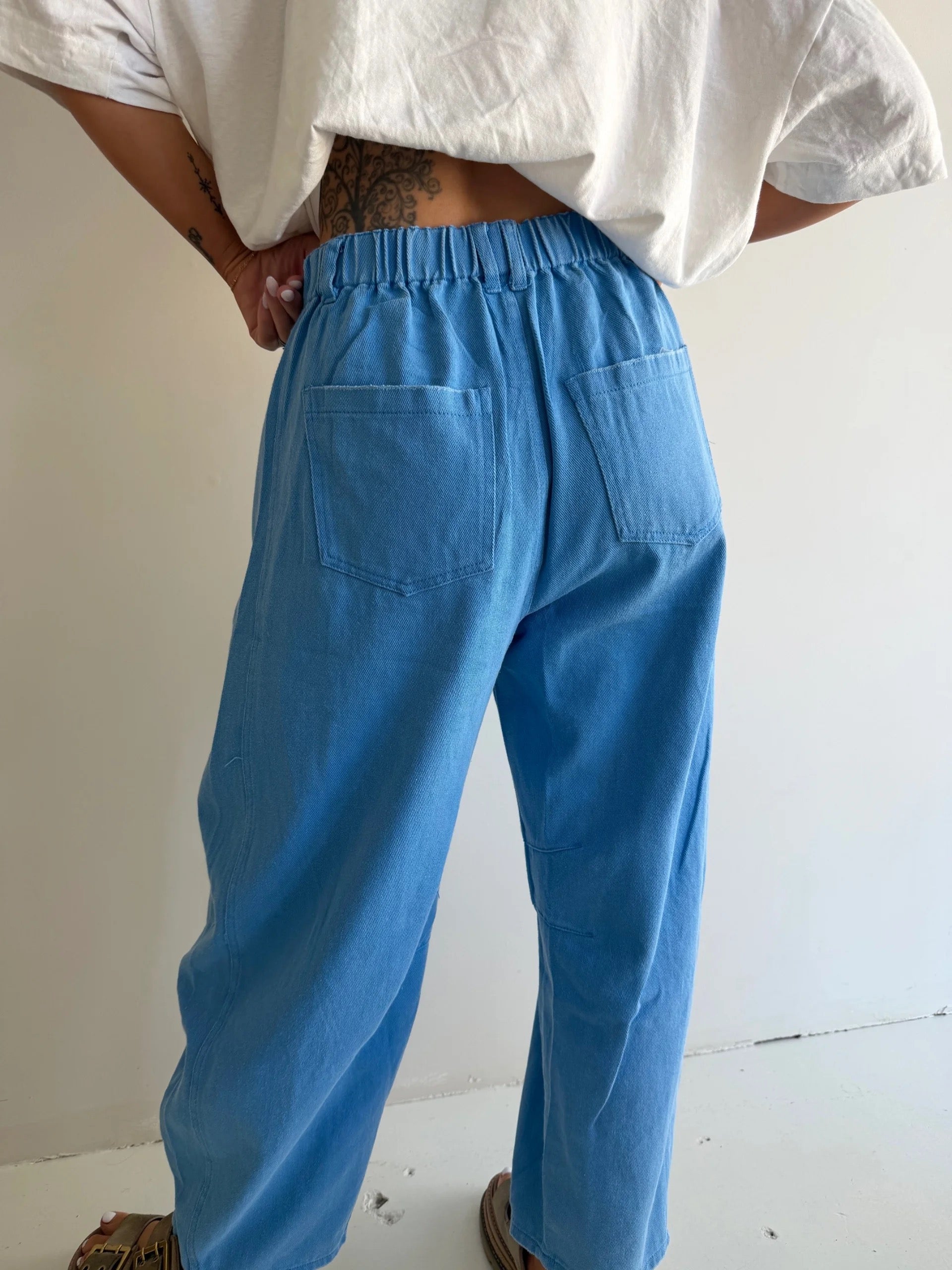 Vintage Barrel Pant - Acid Wash Sky Blue