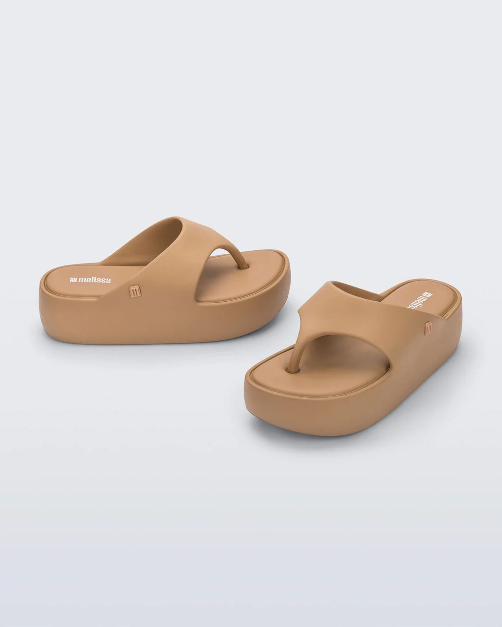 MELISSA FREE PLATFORM THONG - DARK BEIGE