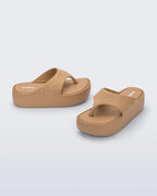 MELISSA FREE PLATFORM THONG - DARK BEIGE