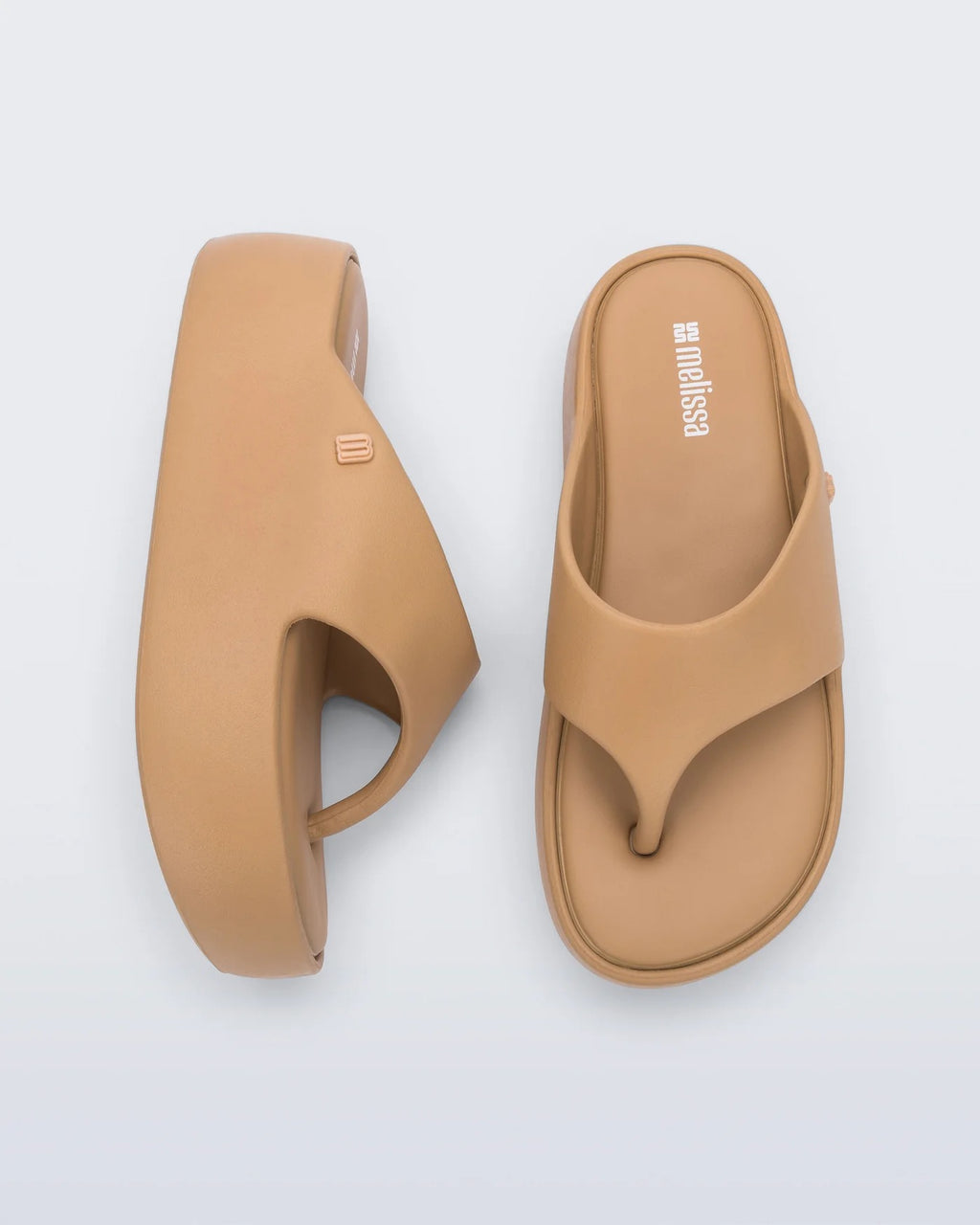 MELISSA FREE PLATFORM THONG - DARK BEIGE