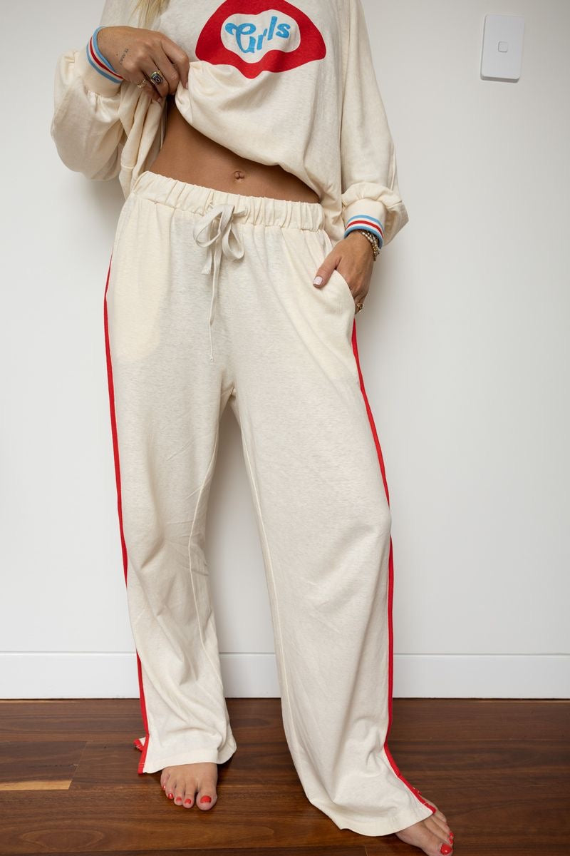 GRLS Racer Pants - Cream