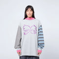 Striped Sleeve LS - Concrete