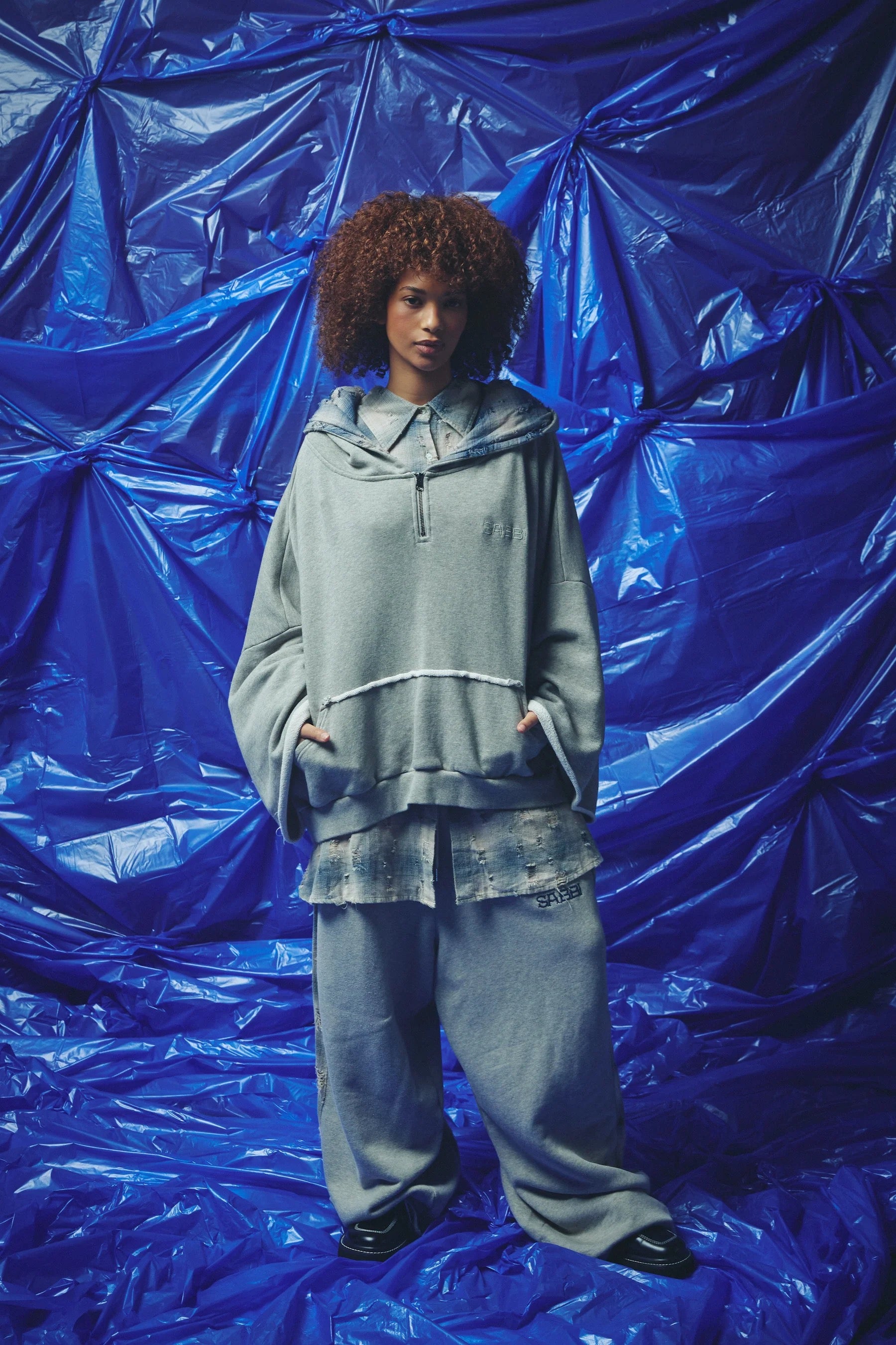 THE BE A KIND HUMAN HOODIE - Blue