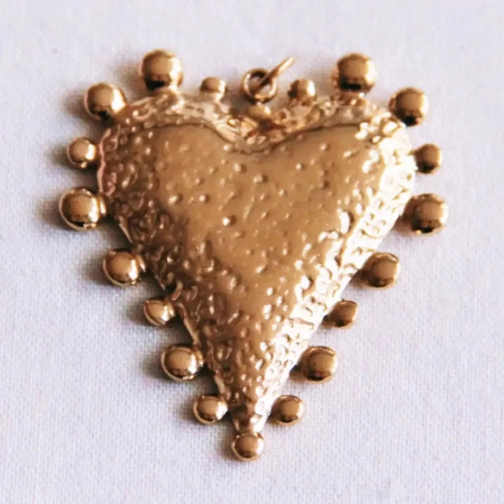 Dotted Heart Charm - XL