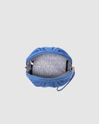 Sarski Suedette Makeup Bag - Persian Blue