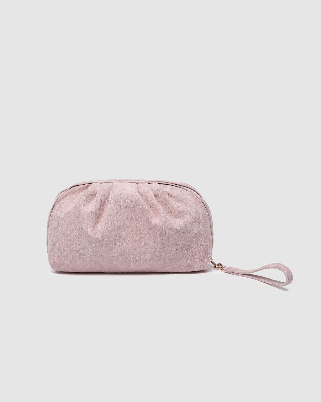 Sarski Suedette Makeup Bag - Pale Pink