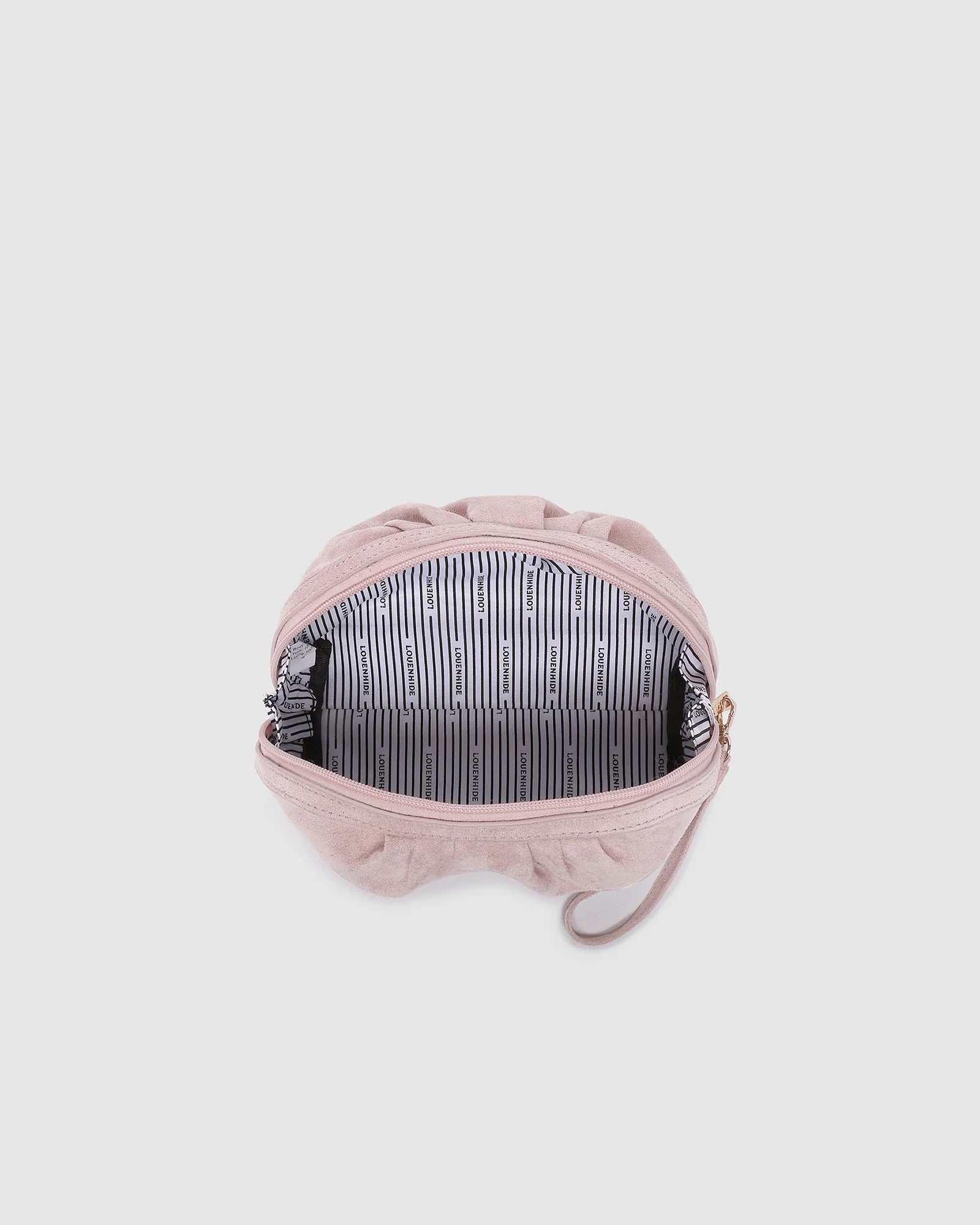 Sarski Suedette Makeup Bag - Pale Pink