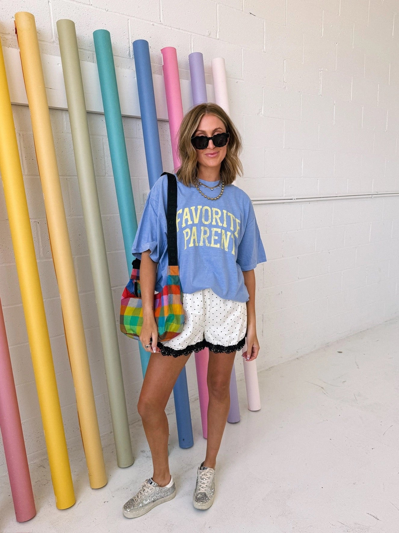 Favorite Parent Tee - Denim Blue/Yellow